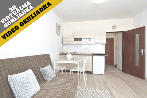 Renovated studio apartment in Nitra, Chrenová city district