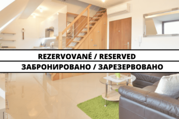 RESERVED 2-bedroom maisonette with a terrace in the city center of Nitra on Fraňa Mojtu St.