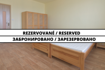 ЗАРЕЗЕРВОВАНО    Вільні кімнати в 3-х кімнатній квартирі з лоджією в районі Klokočina, м. Nitra