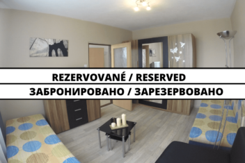 REZERVOVANÝ Zariadený 1-izb. byt na ul. Ľudovíta Okánika na Chrenovej, Nitra