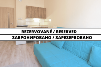 RESERVED   Studio apartment with a parking place at Župné námestie in Nitra