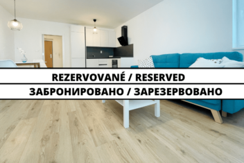 REZERVOVANÝ  1 izbový byt s veľkým balkónom v novostavbe v Pezinku