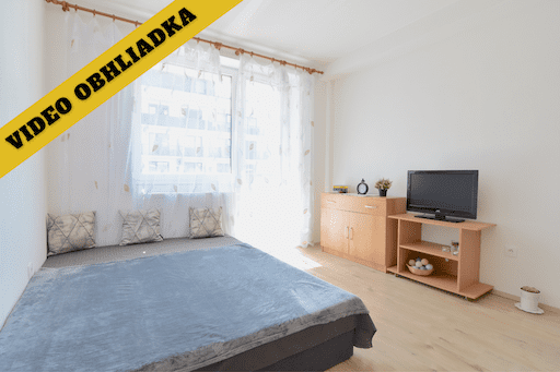 Studio apartment with a balcony in a new building near the city center in Nitra