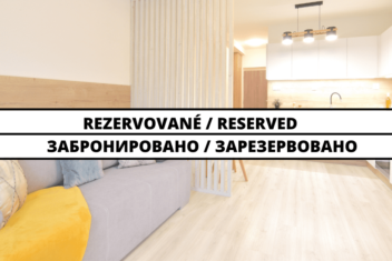 RESERVED  Fashionably furnished spacious studio apartment with a balcony in new building near the city center of Nitra