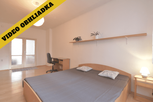 Bedroom in 2-bedroom apartment with cellar near the city center of Nitra